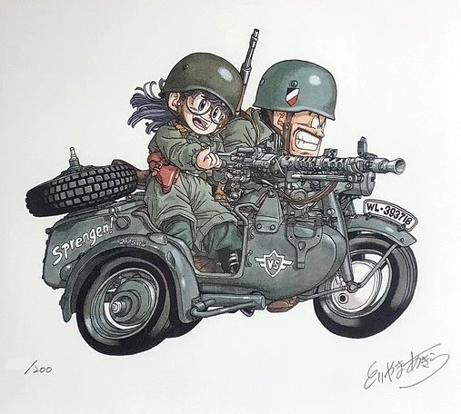 鳥山明の絵画作品　タイトルは、Dr.スランプ